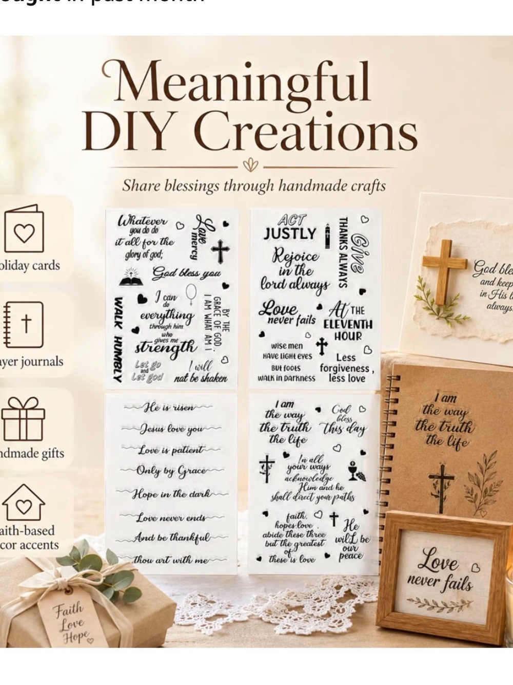 Clear Faith Phrase stamps